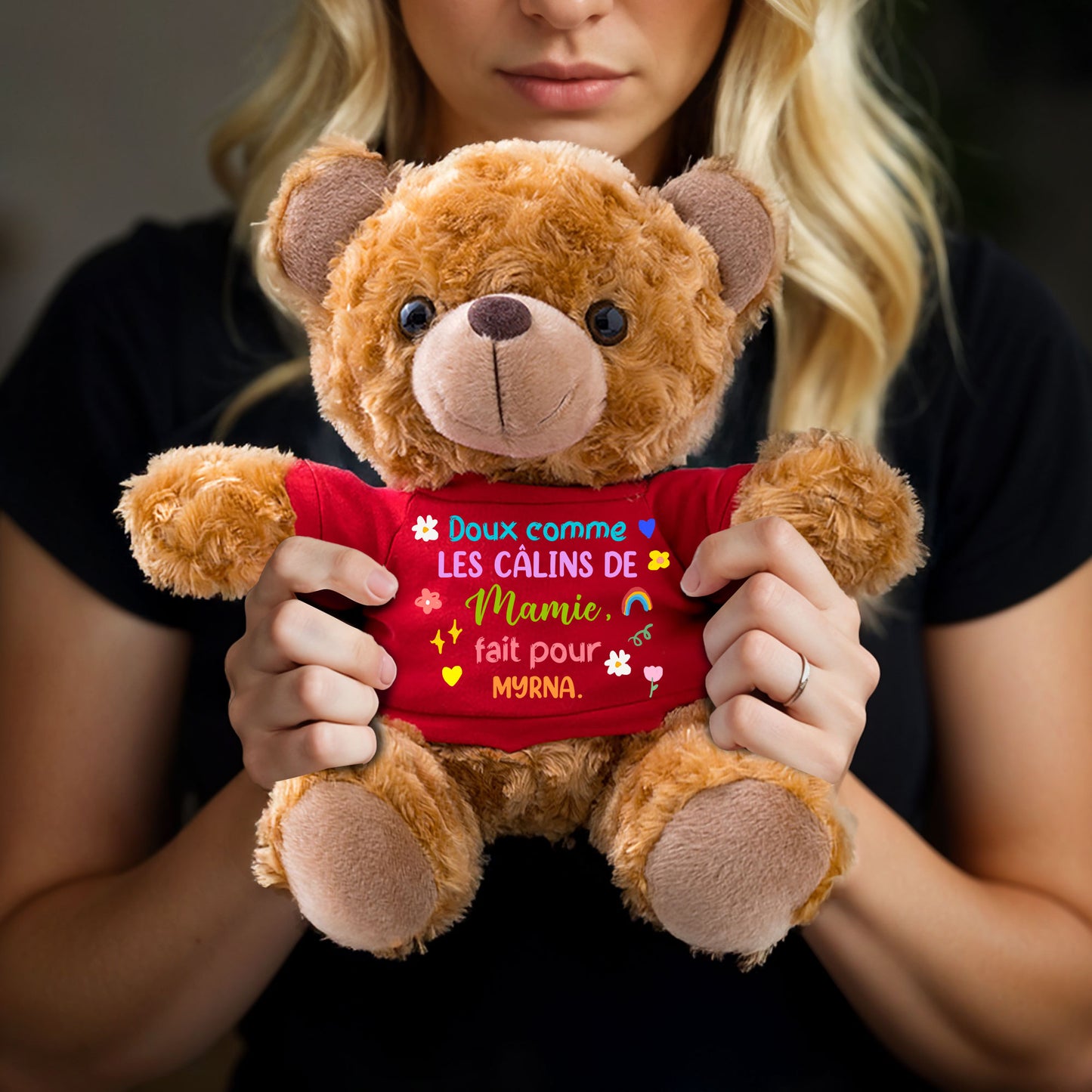 Doux Comme Les Câlins De Mamie - Oursons En Peluche Avec T-shirt Personnalisé