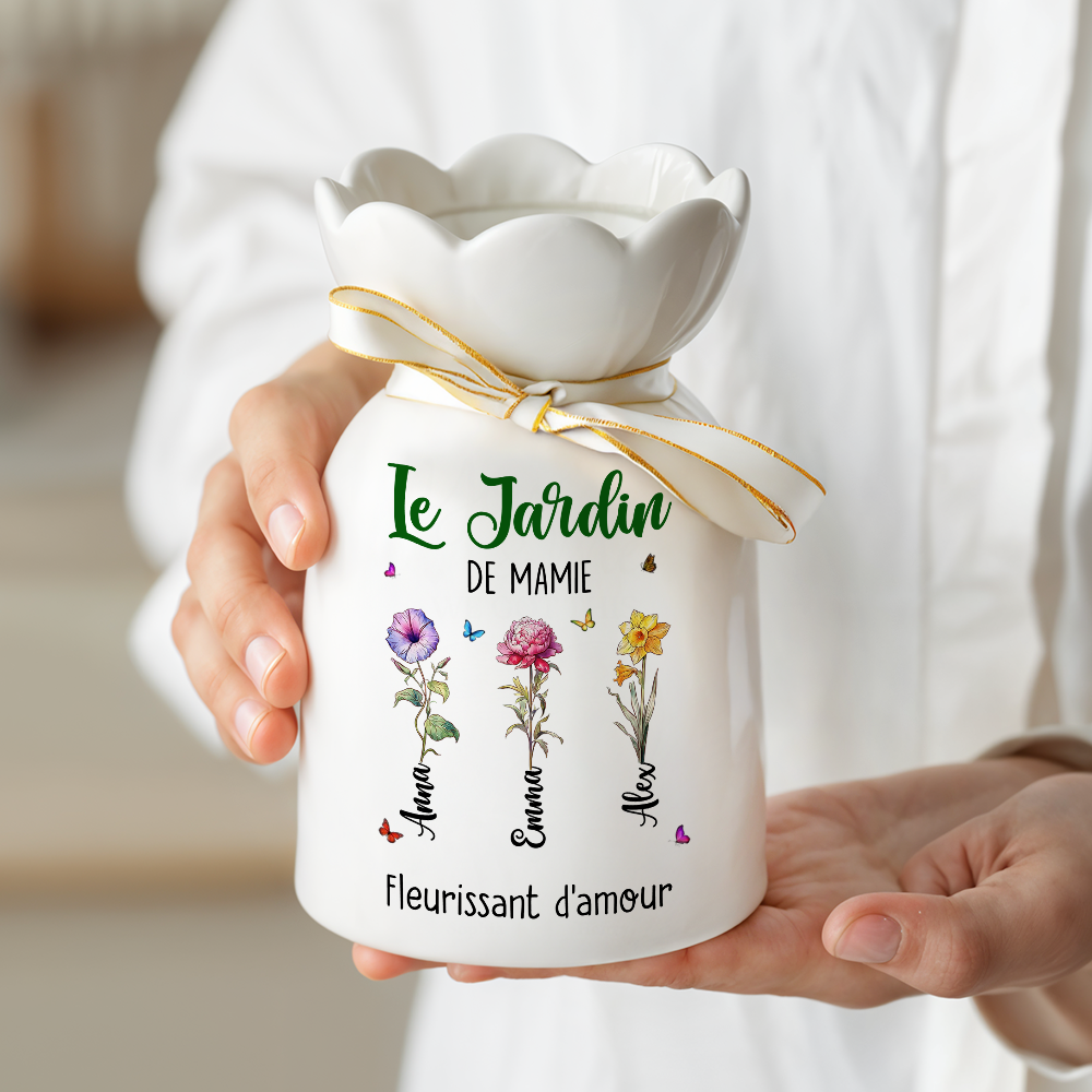 Le Jardin de Mamie – Vase Décoratif Personnalisé Pour La Maison