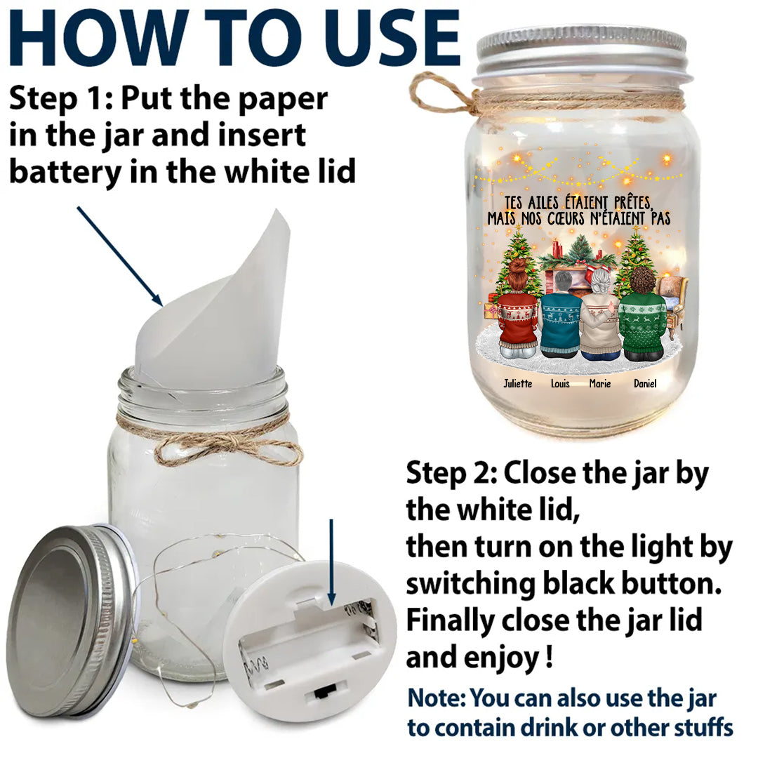 Lampe Pour Pot Mason Personnalisée - Cadeau de Noël Pour Pot Mason - Souvenir Personnalisé pour Animaux