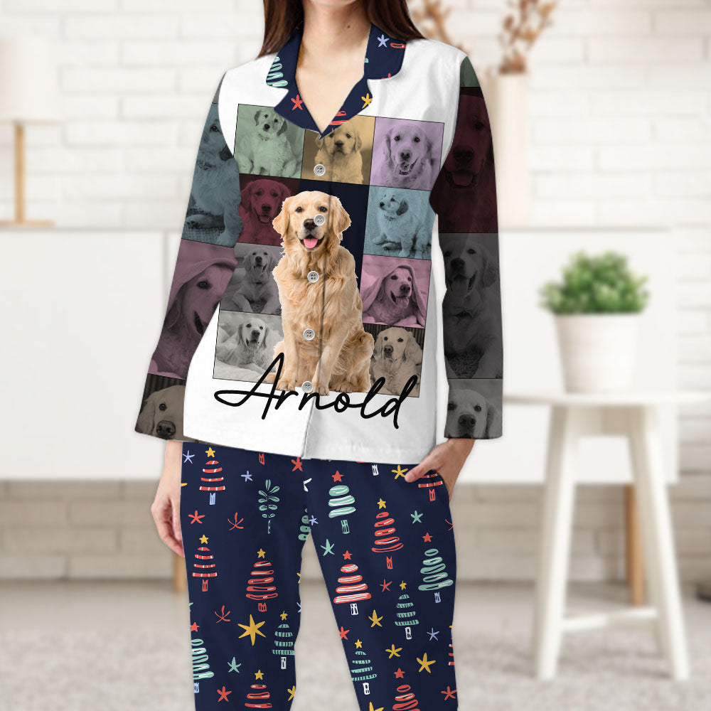 Set Pyjama Personnalisé avec Photo de Chien & Chat - Cadeaux de Noël pour Amoureux des Animaux