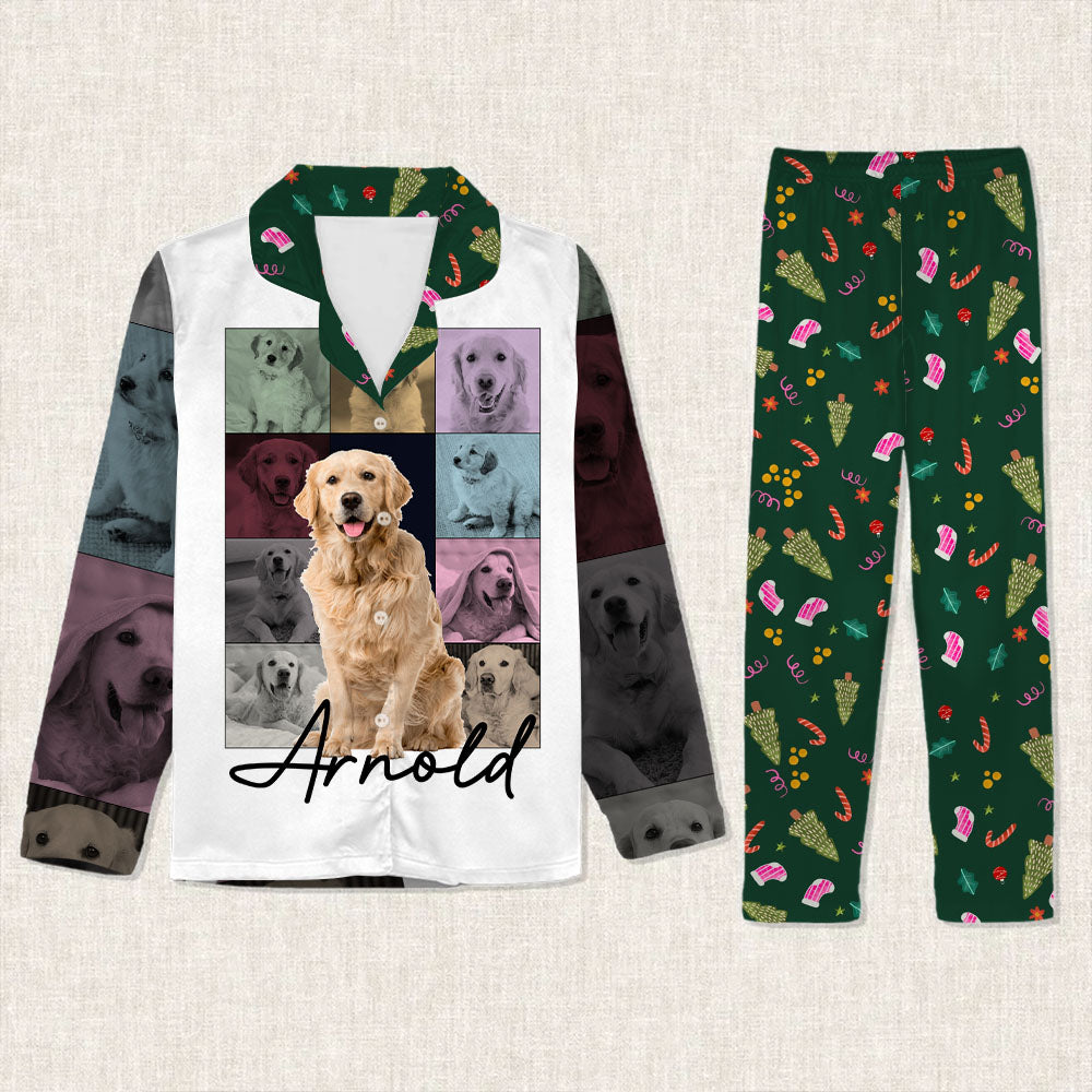 Set Pyjama Personnalisé avec Photo de Chien & Chat - Cadeaux de Noël pour Amoureux des Animaux