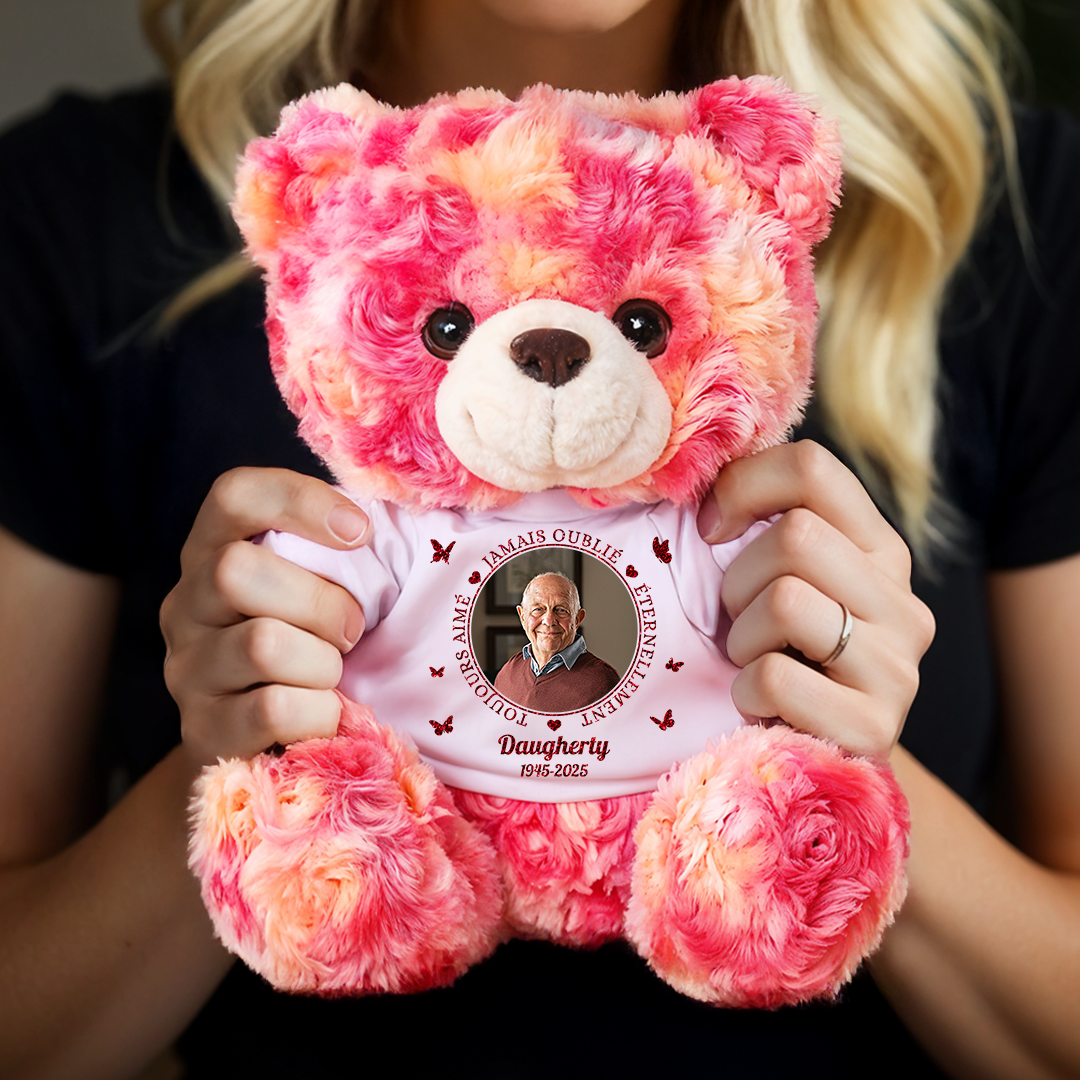 Si jJe Te Manque, Serre Cet Ours - Ours En Peluche en T-shirt Personnalisé avec Photo
