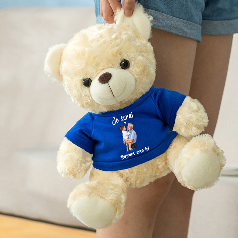 Je Serai Toujours Avec Toi - Oursons En Peluche Avec T-shirt Personnalisé