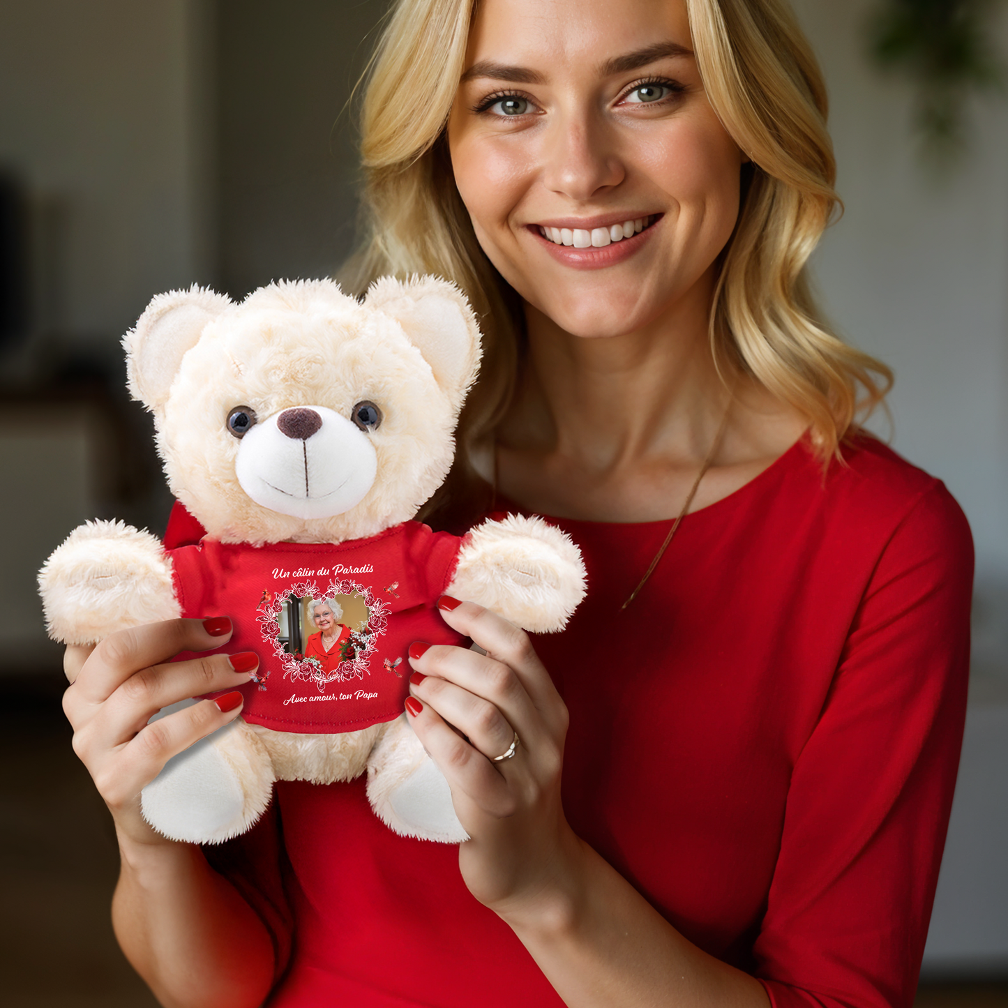 Un Câlin Du Paradis - Oursons En Peluche Avec T-shirt Personnalisé