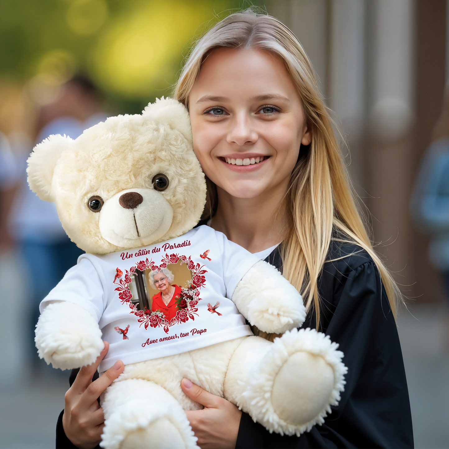 Un Câlin Du Paradis - Oursons En Peluche Avec T-shirt Personnalisé