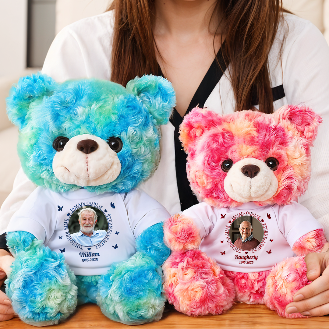 Si jJe Te Manque, Serre Cet Ours - Ours En Peluche en T-shirt Personnalisé avec Photo