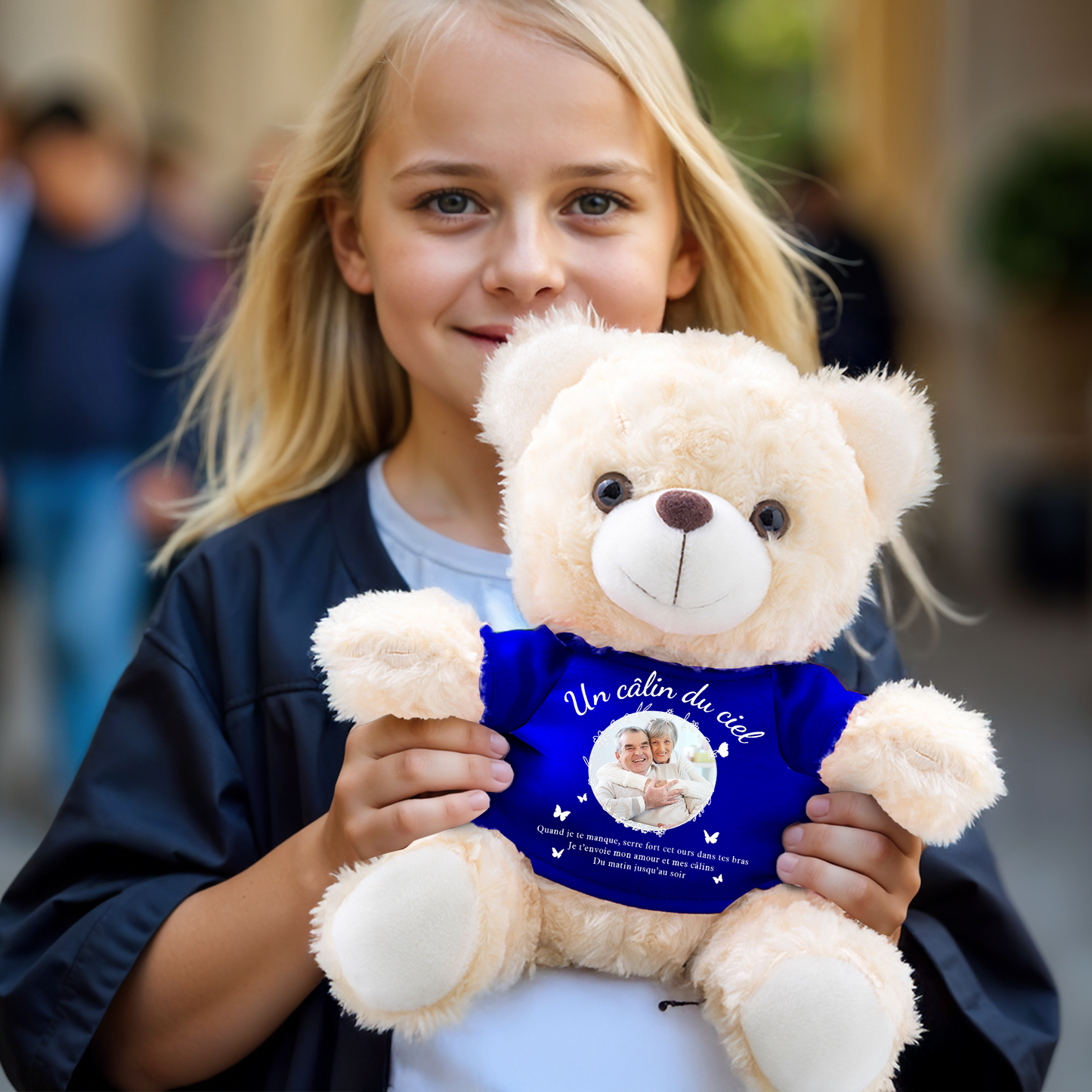 Un Câlin Du Ciel - Oursons En Peluche Avec T-shirt Personnalisé
