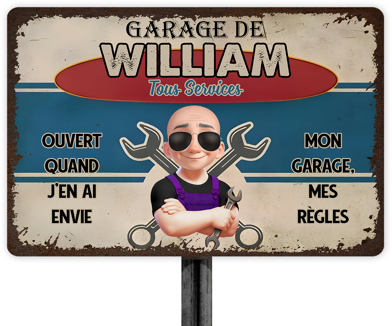 Garage Tous Services – Plaque En Métal Personnalisée