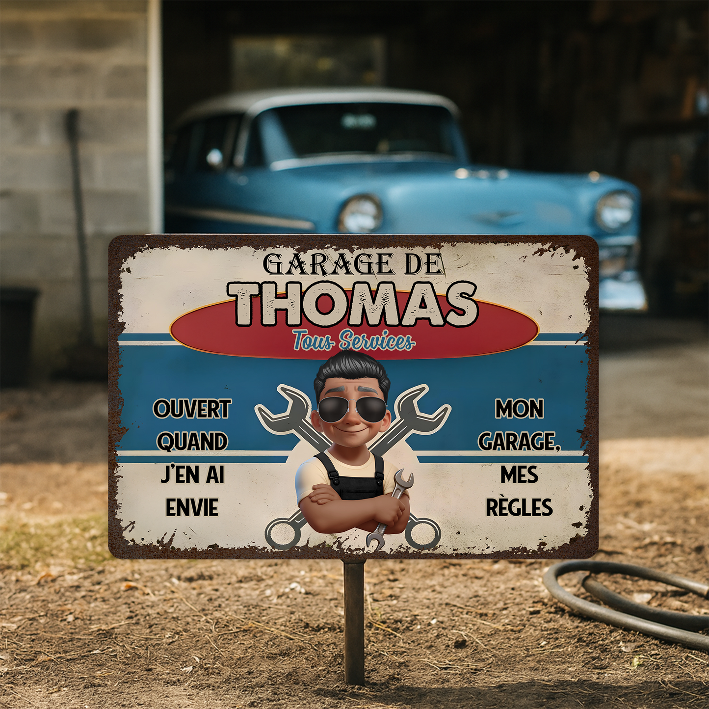 Garage Tous Services – Plaque En Métal Personnalisée