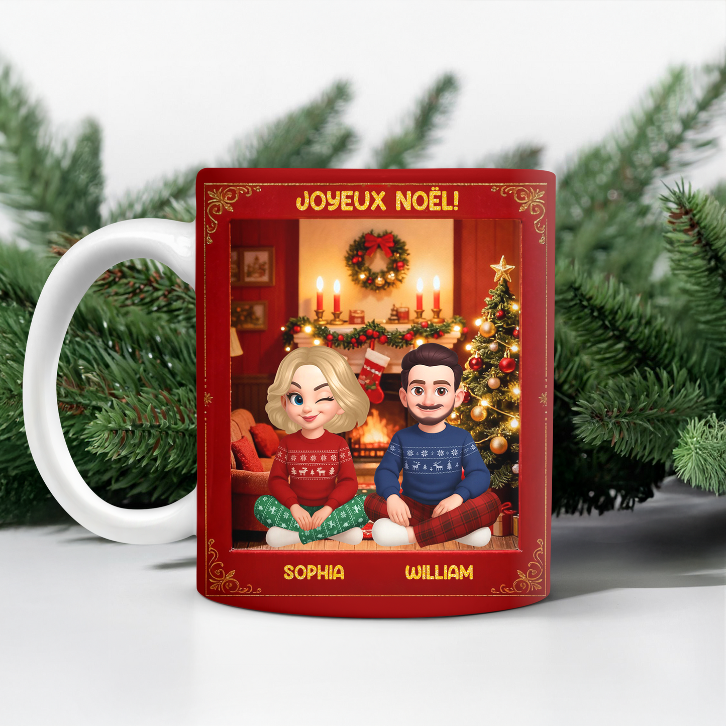 3D Joyeux Noël ! - Mug Personnalisé 3D Gonflé Effet