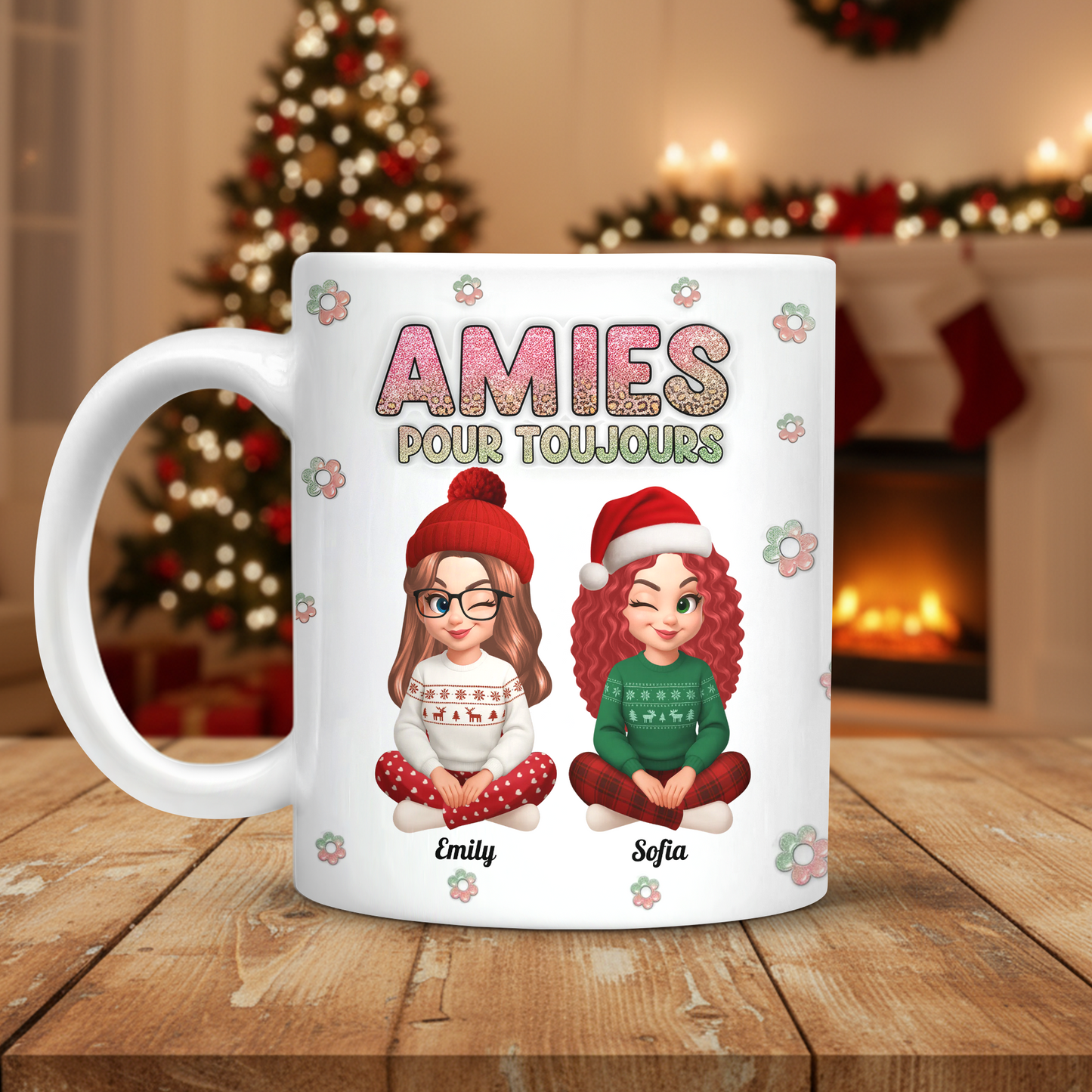 Pour Toujours Mug Personnalisé 3D Gonflé Effet