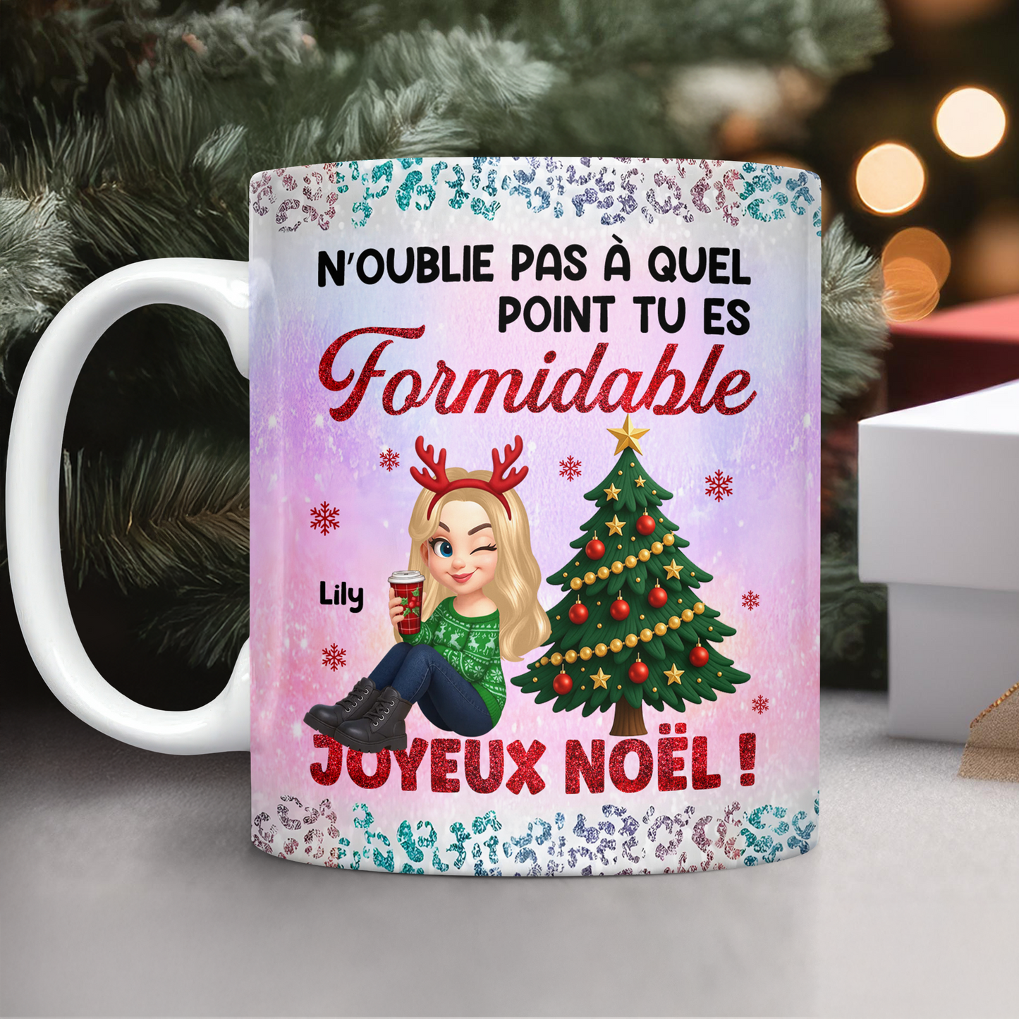 Joyeux Noël !  - Mug Personnalisé 3D Gonflé Effet