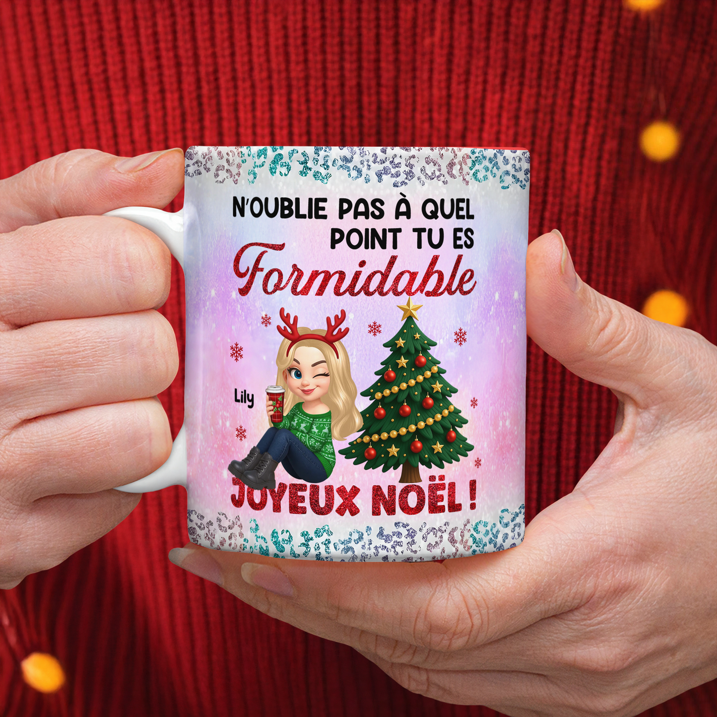 Joyeux Noël !  - Mug Personnalisé 3D Gonflé Effet