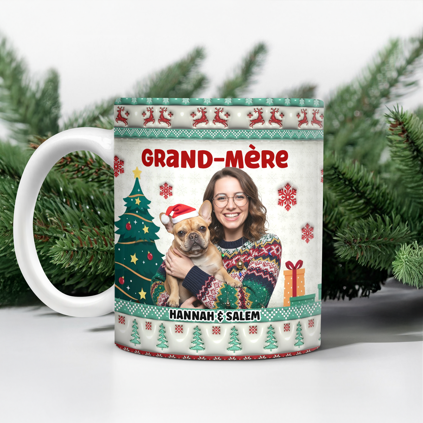 Grand-mère - Mug Personnalisé 3D Gonflé Effet