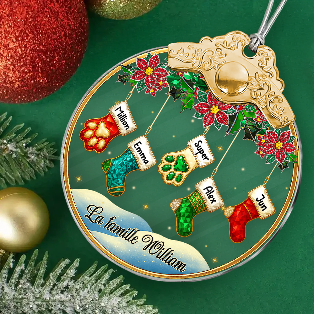 Famille De Noël – Ornement Photo Personnalisé