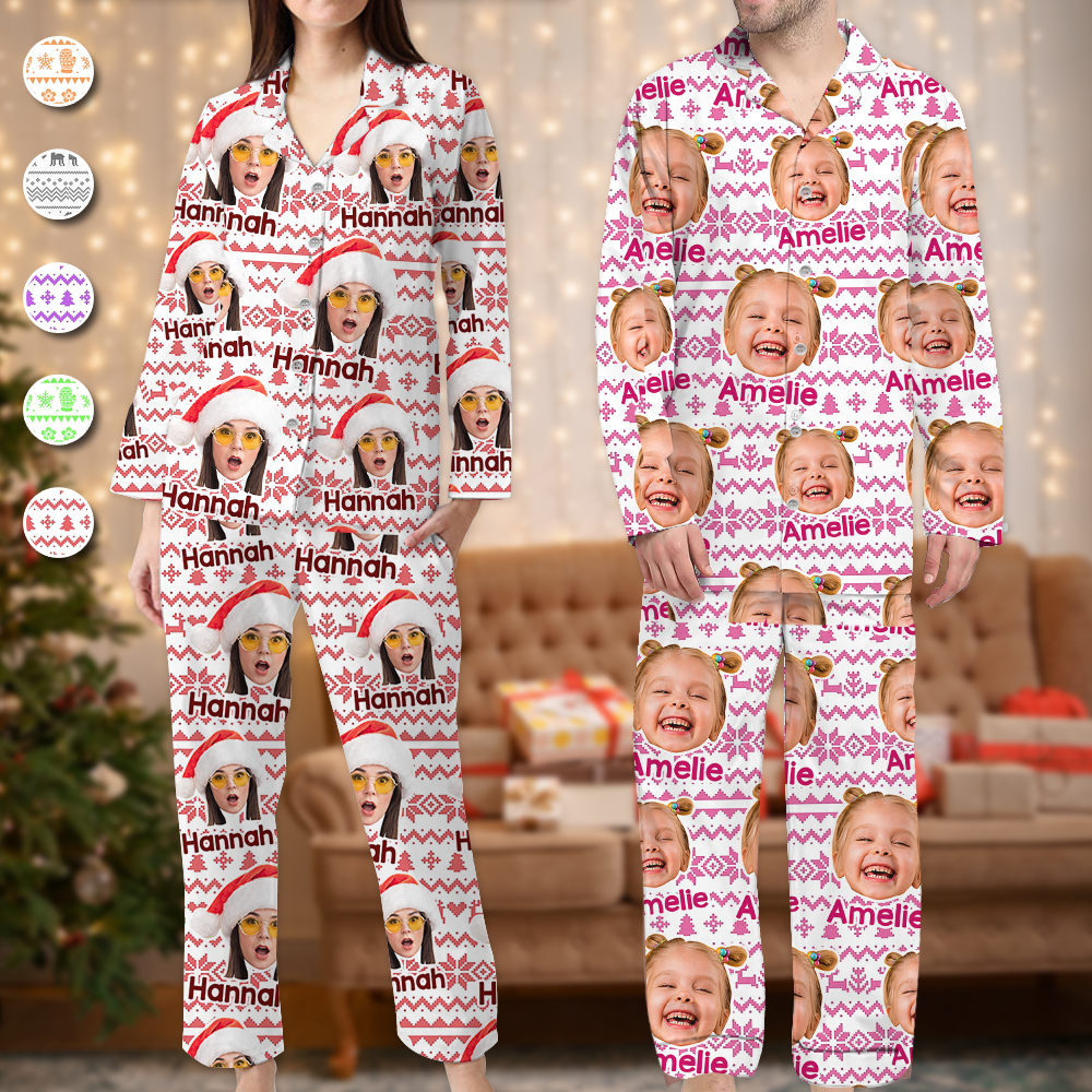 Être Humain - Pyjamas Personnalisés avec Photo de Chien et Chat - Cadeaux De Noël pour Amoureux des Animaux