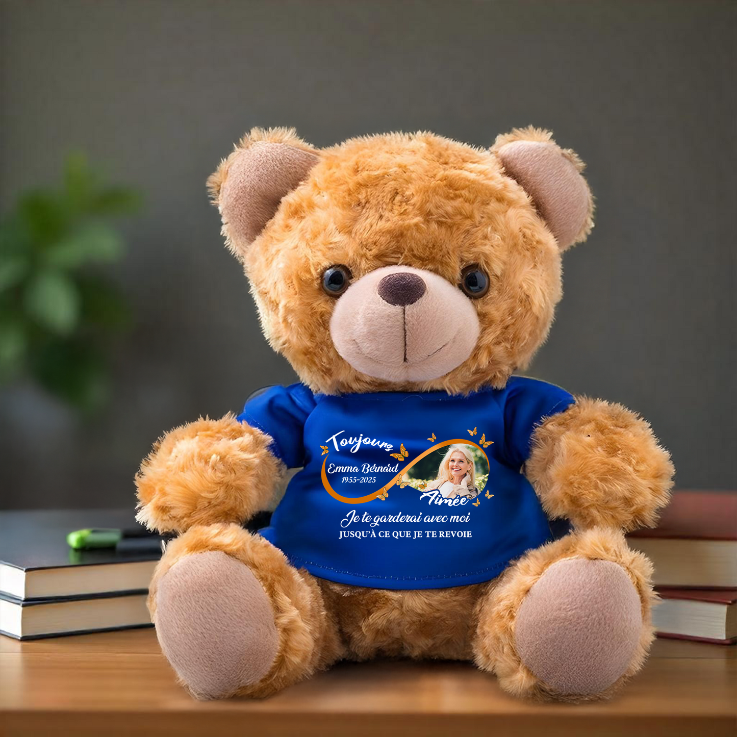 Je Te Garderai Avec Moi Jusqu’à Ce Que Je Te Revoie - Oursons En Peluche Avec T-shirt Personnalisé