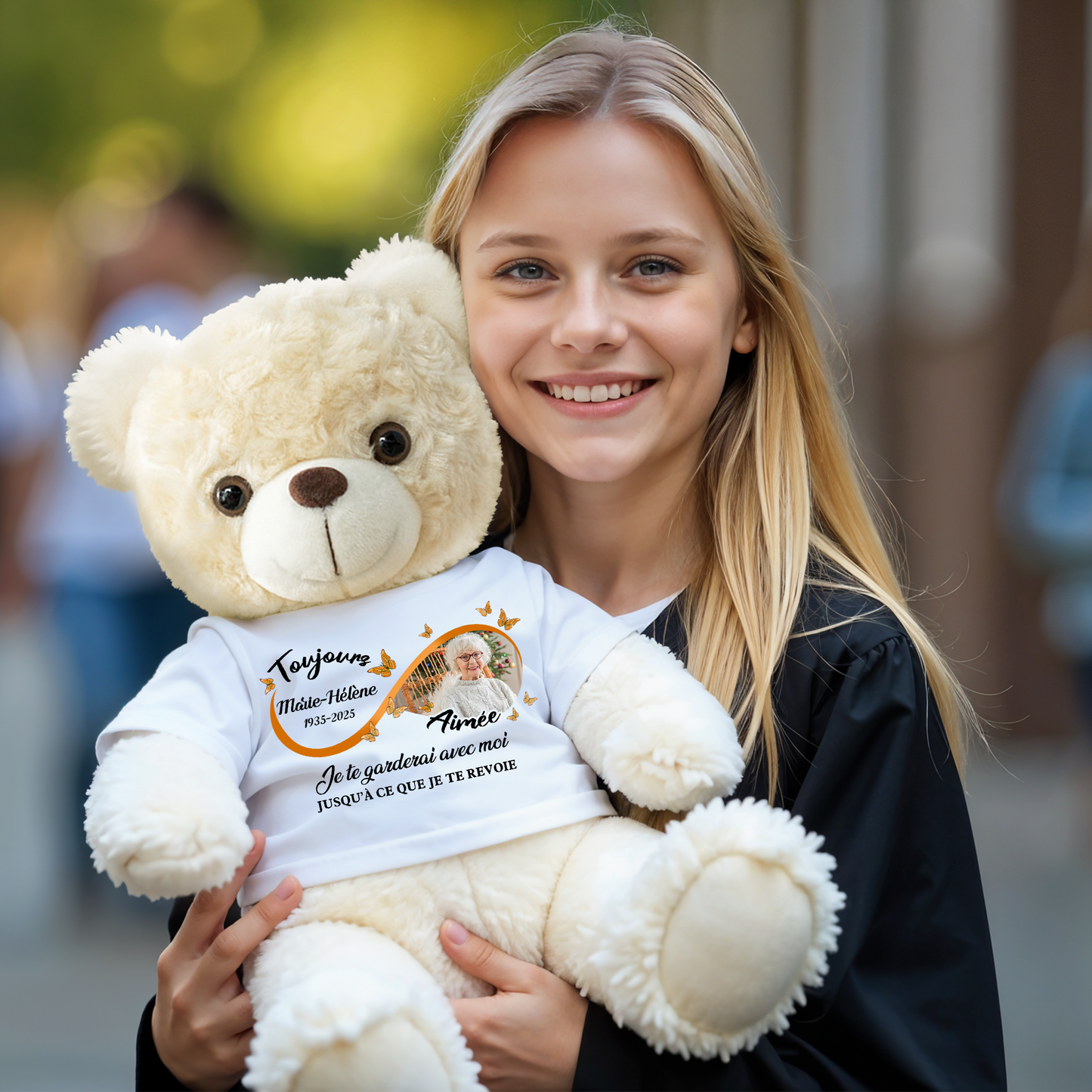 Je Te Garderai Avec Moi Jusqu’à Ce Que Je Te Revoie - Oursons En Peluche Avec T-shirt Personnalisé