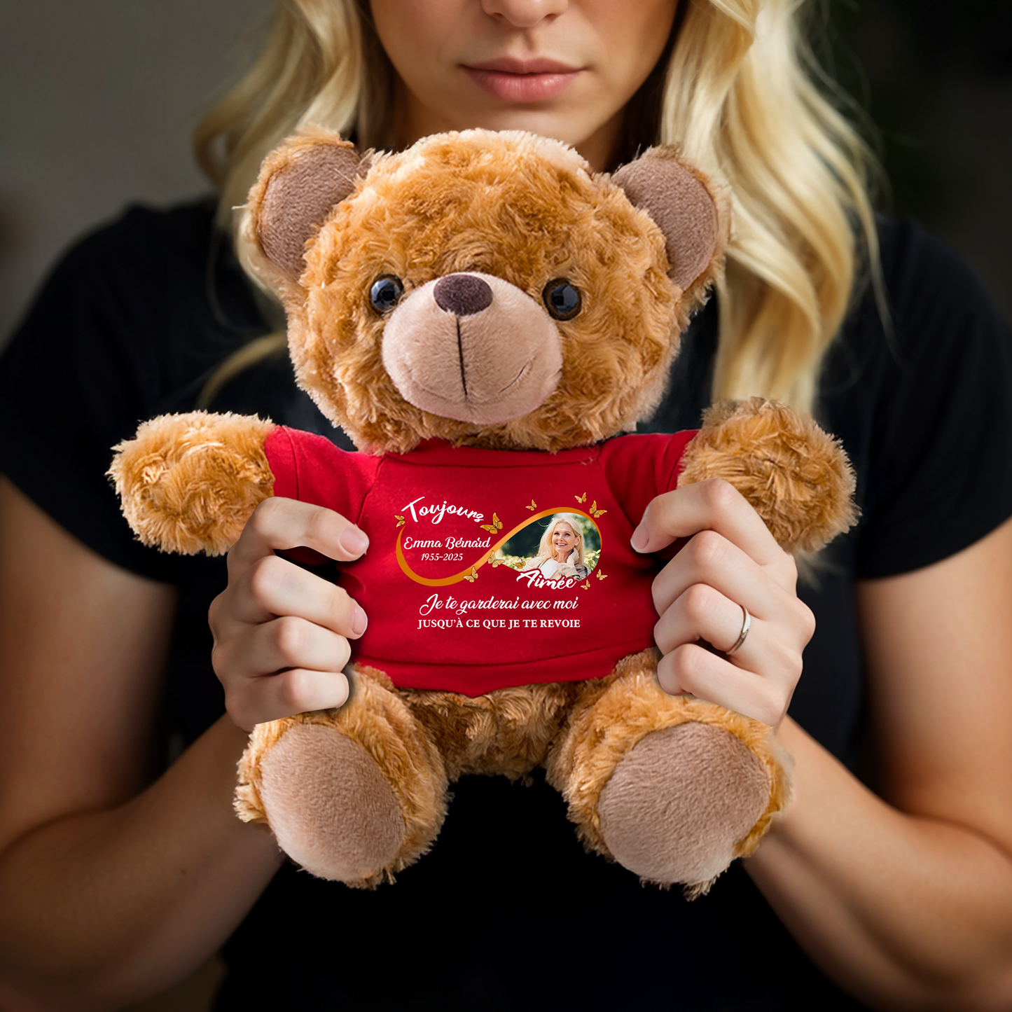 Je Te Garderai Avec Moi Jusqu’à Ce Que Je Te Revoie - Oursons En Peluche Avec T-shirt Personnalisé