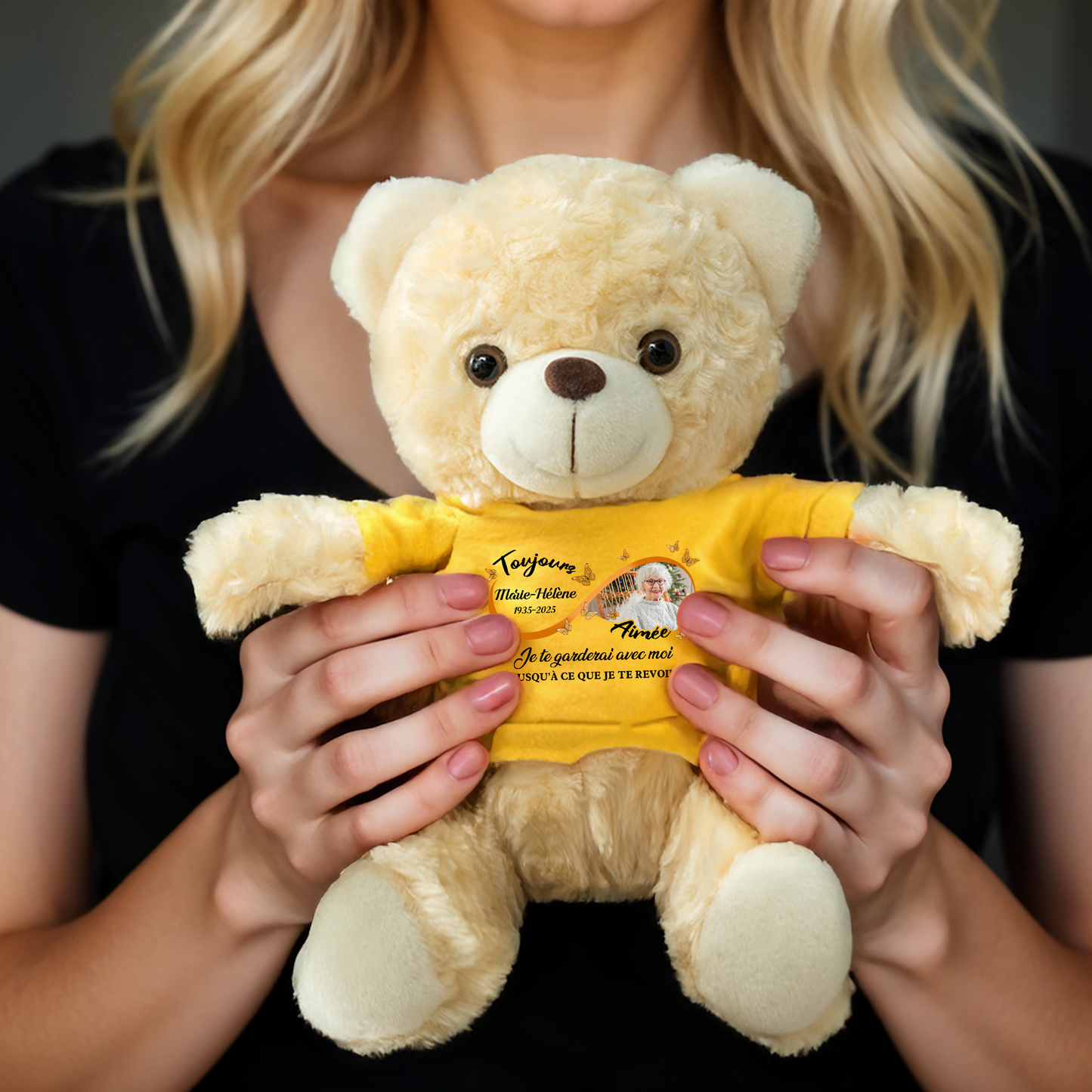 Je Te Garderai Avec Moi Jusqu’à Ce Que Je Te Revoie - Oursons En Peluche Avec T-shirt Personnalisé