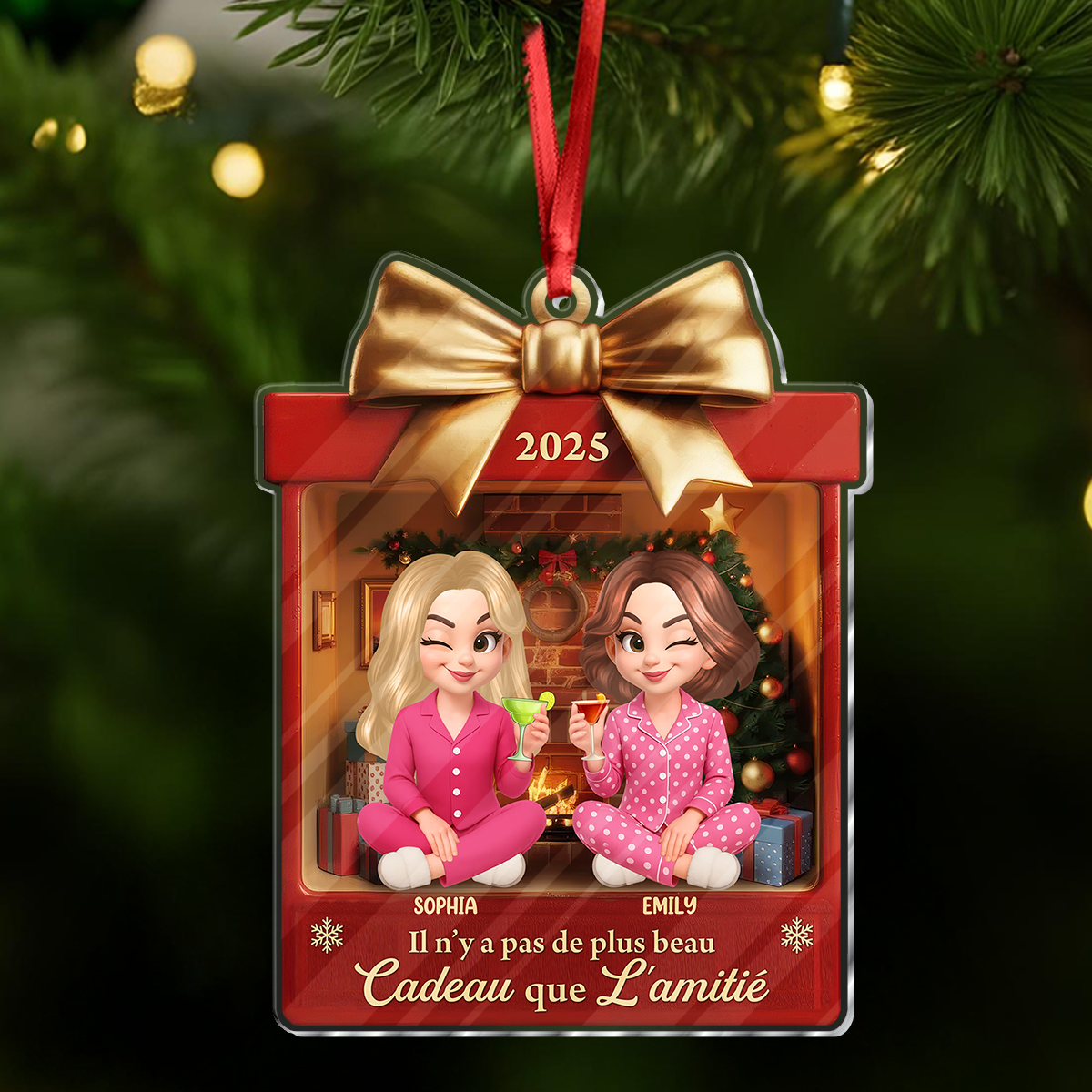 Il N’y A Pas De Plus Beau Cadeau Que L’amitié - Ornement Acrylique Personnalisé