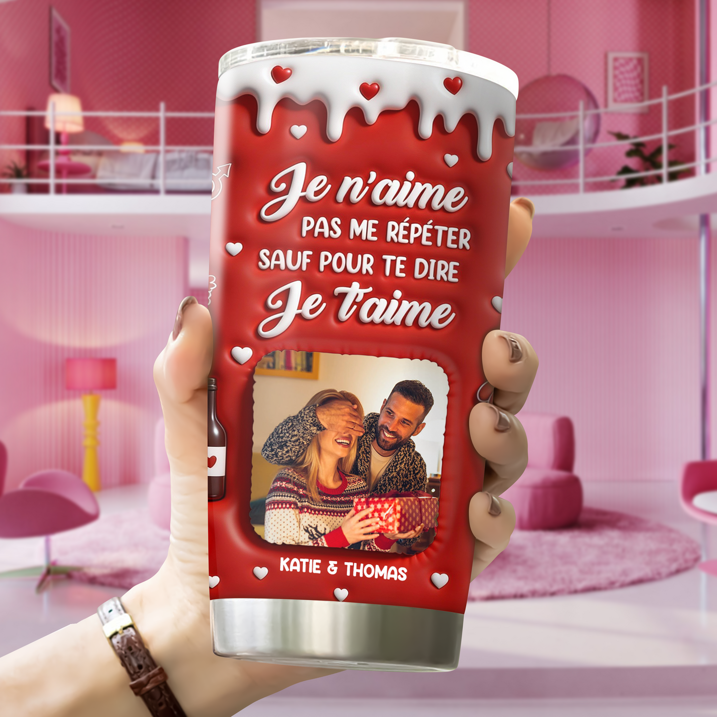 Je N’aime Pas Me Répéter Sauf Pour Te Dire Je t’aime. - Gobelet 590ml Personnalisé