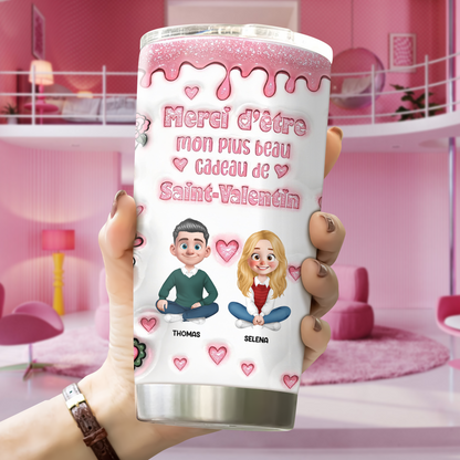 Merci D’être Mon Plus Beau Cadeau De Saint-Valentin - Gobelet 590ml Personnalisé