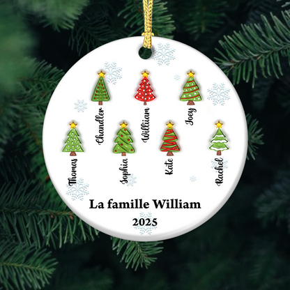 Noël Ornement  Famille – Version éternelle - Ornement Joyeux Noël