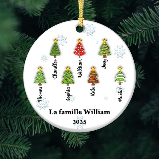 Noël Ornement  Famille – Version éternelle - Ornement Joyeux Noël