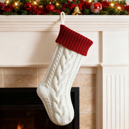 Personnalisé au Nom de Famille Ornement de Noël – Décoration en Bois avec Chaussette