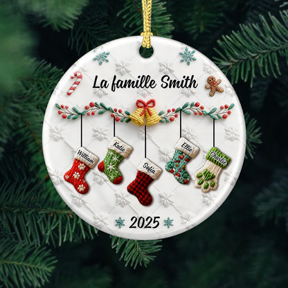 Famille Joyeux Noël Version - Ornement Joyeux Noël