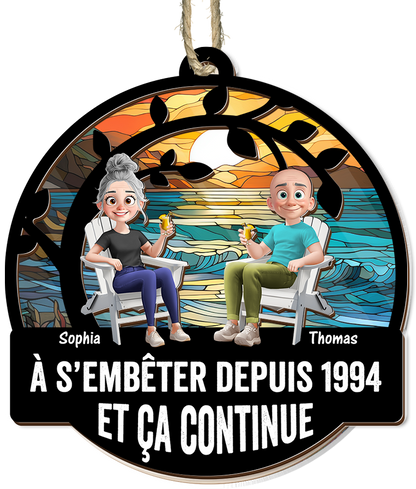 À S’embêter Depuis - Ornement Attrape-Soleil Personnalisé À Suspendre À La Fenêtre