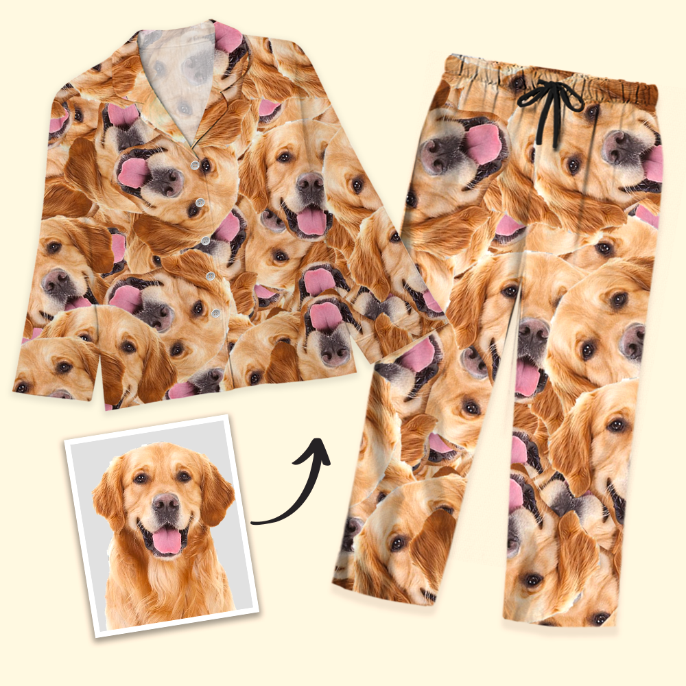 Pyjamas Personnalisés pour Animaux de compagnie et Propriétaires – Pyjamas Personnalisés Avec Photo Imprimée