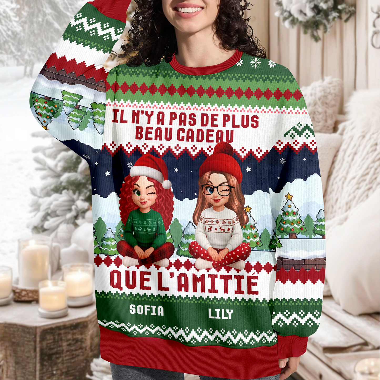 I'Il N’y A Pas De Plus Beau Cadeau Que L’amitié – Motif Bonhomme De Neige, Drôle Et Original