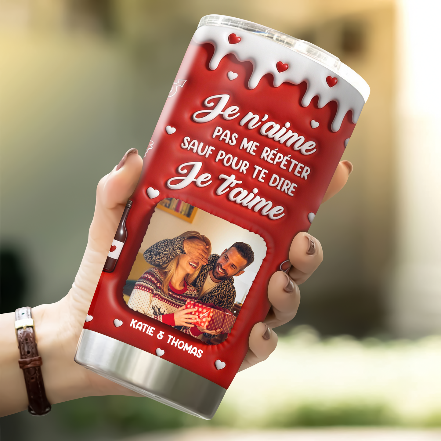 Je N’aime Pas Me Répéter Sauf Pour Te Dire Je t’aime. - Gobelet 590ml Personnalisé