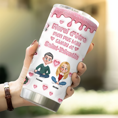 Merci D’être Mon Plus Beau Cadeau De Saint-Valentin - Gobelet 590ml Personnalisé