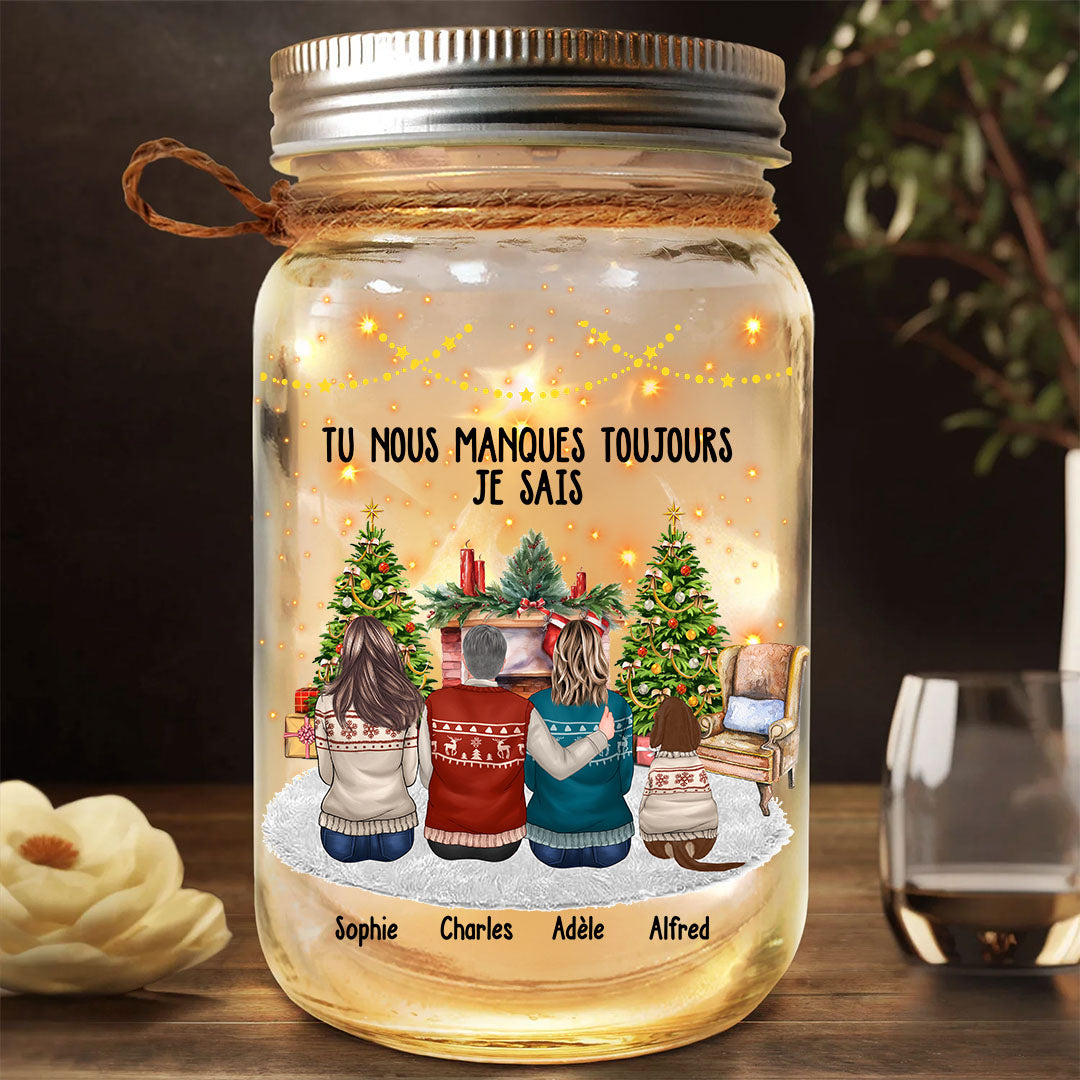 Lampe Pour Pot Mason Personnalisée - Cadeau de Noël Pour Pot Mason - Souvenir Personnalisé pour Animaux