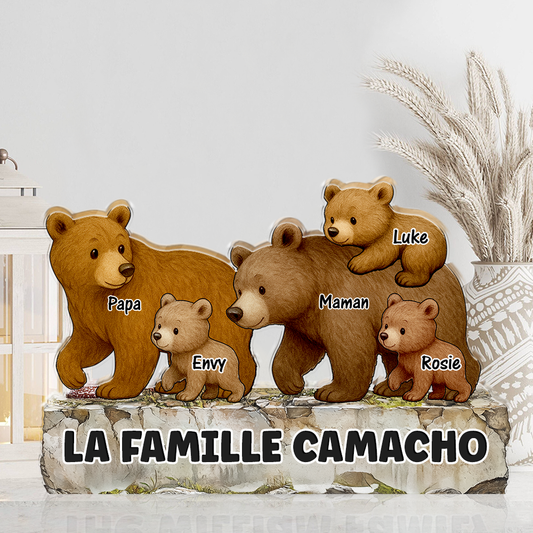 La Famille - Plaque Acrylique en Forme Personnalisée