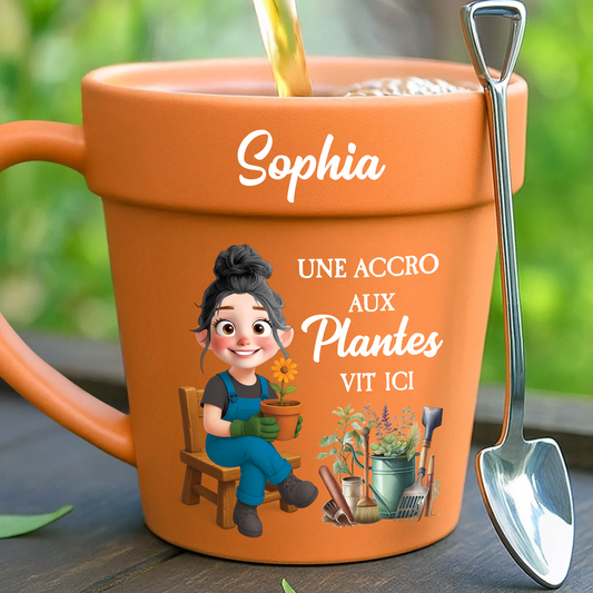 Une Accro Aux Plantes Vit Ici – Le Cadeau Personnalisé Idéal Pour Les Amoureux Des Plantes