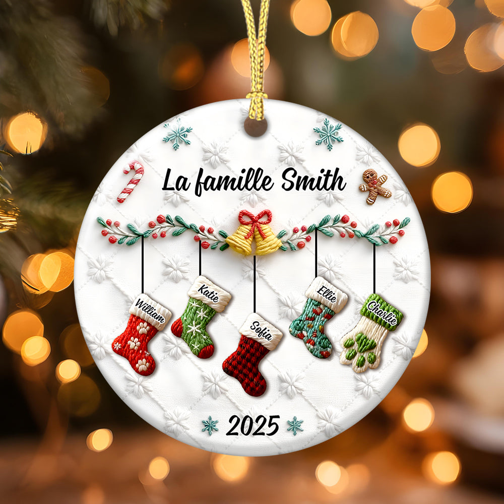 Famille Joyeux Noël Version - Ornement Joyeux Noël