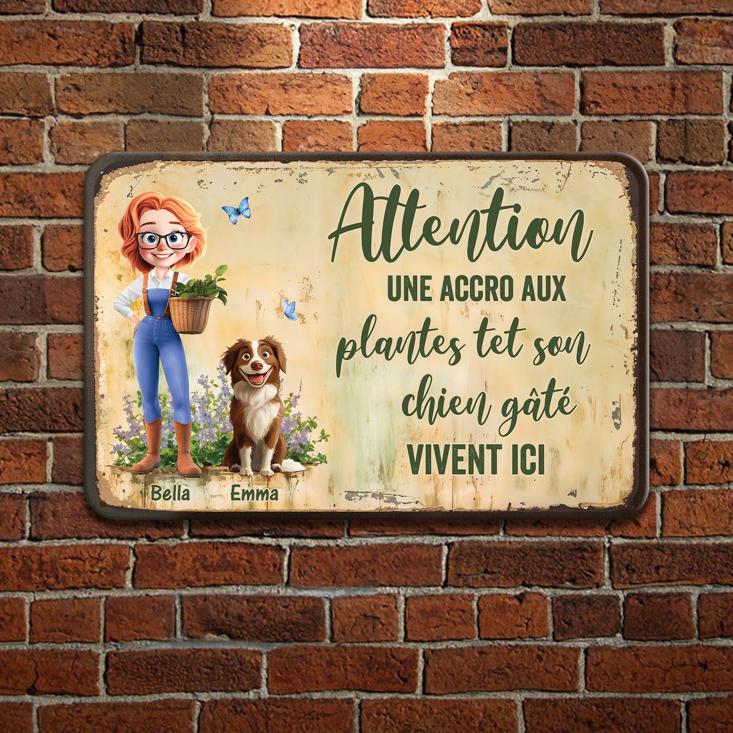 Bienvenue Au Jardin – Plaque En Métal Personnalisée