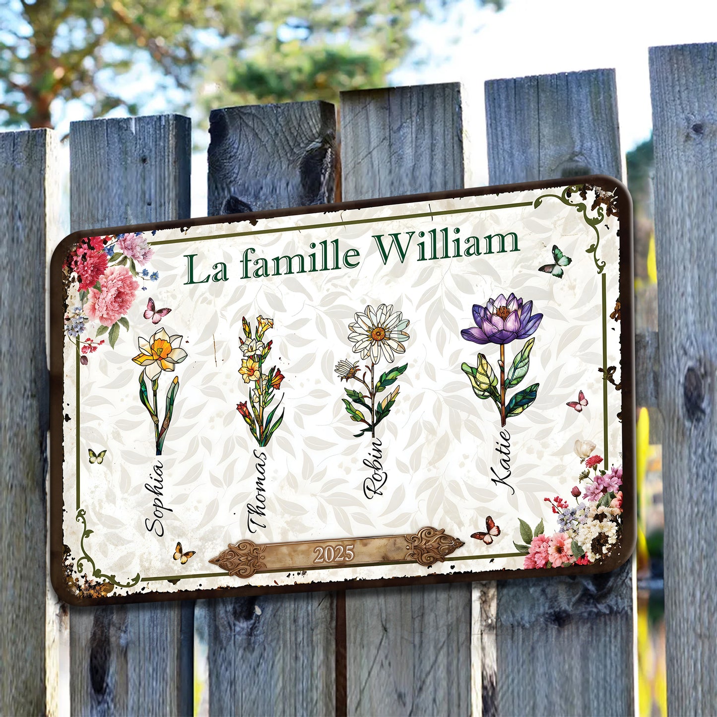 La Famille - Plaque En Métal Personnalisée