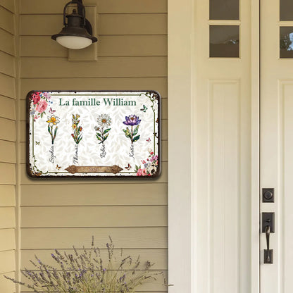 La Famille - Plaque En Métal Personnalisée