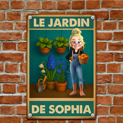 Le Jardin De – Plaque En Métal Personnalisée