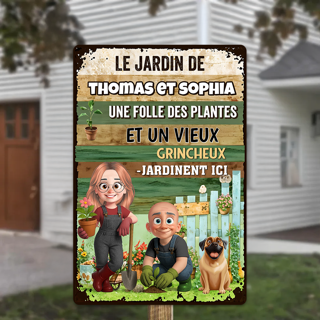 Jardin Une Folle Des Plantes – Plaque En Métal Personnalisée