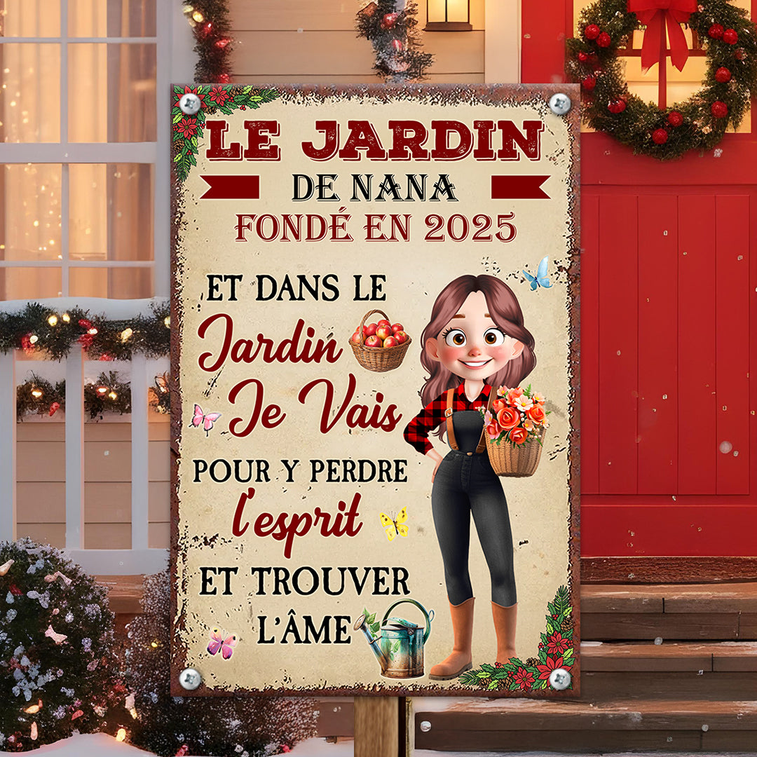 Le Jardin De Noël – Plaque En Métal Personnalisée
