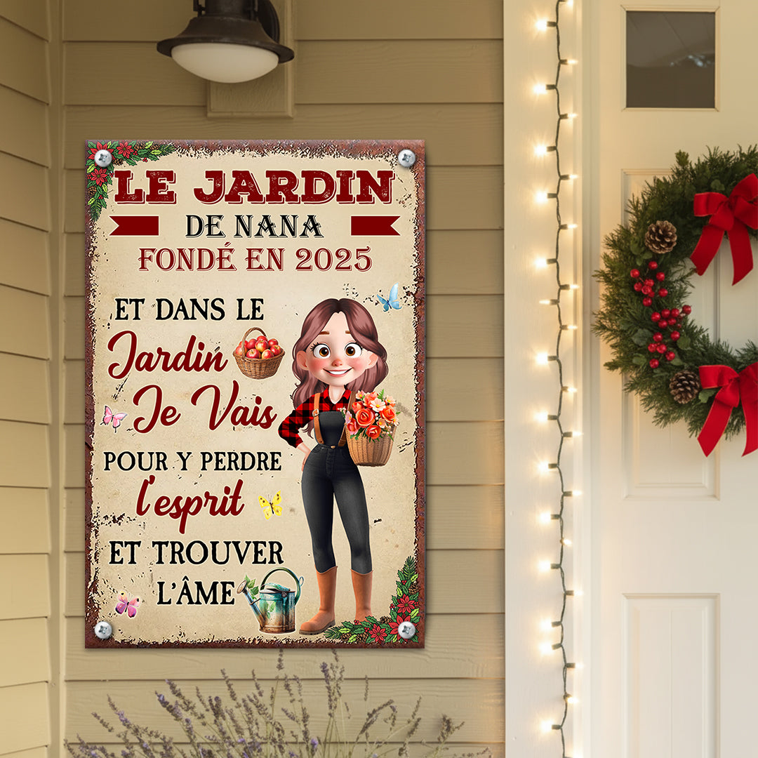Le Jardin De Noël – Plaque En Métal Personnalisée