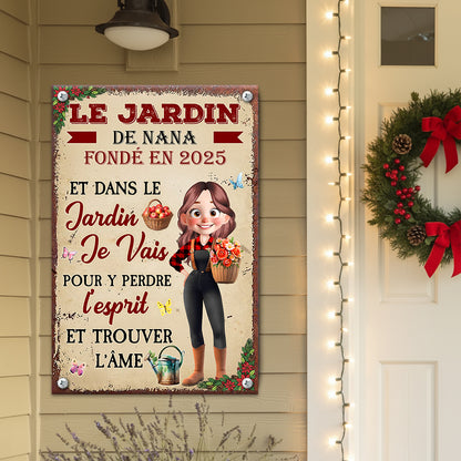 Le Jardin De Noël – Plaque En Métal Personnalisée