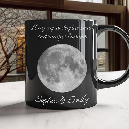 Noir Mug Il N’y A Pas De Plus Beau Cadeau Que L’amitié - Noir Mug Personnalisé