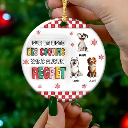 Ornement de Noël en Cristal Personnalisé avec Photo Camion Rouge en Famille - Ornement Joyeux Noël
